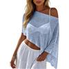 Generico Copricostume Donna Mare - Camicia Lunga Estiva Cotone Camicetta Scollo a V Copri Costume Da Spiaggia Sciolti Casual Bikini Cover Up Per Crociera Vacanze Tropicali E Giornate In Vacanza Al Foto