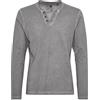 !Solid Tinox - Maglie a Manica Lunga con Collo A V da Uomo in Cotone 100%