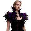 keland Gotico Scialle di Piume Coprispalle Mantello Stola Collarino Halloween Maleficent Costume (Porpora)