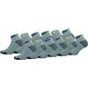 Caterpillar 12 Paia Calzini Sneaker Lavoro Lunghezza Caviglia - Rinforzo Punta Tallone - Supporto Arco Plantare - Cotone (Grigio Melange, 43-46)