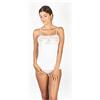 EGI Top Donna Spalla Stretta Micromodal Pizzo Intimo Elegante Morbido Made in Italy (IT, Testo, XL, Regular, Regular, Bianco)