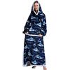 LATH.PIN Felpa Coperta con Cappuccio Unisex Coperta Indossabile da Divano Wearable Blanket Sweatershirt Plaid Caldo con Maniche Tasca Oversize Taglie Forti