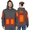 Brimekey Felpa con Cappuccio Riscaldante con Interno in Pile per Uomo e Donna, Batteria 7.4V 20000mAh - Giacca Termica Intelligente 6 Zone, 3 Livelli di Calore per Outdoor, Campeggio, Escursionismo