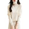 Chanyarn Maglione da Donna in 100% Lana Merino Leggero Collo Alto Lavorato a Maglia Senza Cuciture a Maniche Lunghe Tops