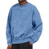 Generisch Felpa da uomo senza cappuccio, da uomo, a maniche lunghe, con scollo rotondo, maglione, larghe, per il tempo libero, a maniche lunghe, Y2K, casual, casual, casual, a maniche lunghe, per l'inverno