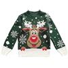 TMK Maglione Pullover di Natale Modello Alce Unisex per Donna Uomo Ragazzi e Bambini Caldo Morbido (cod.8088)