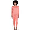 LAPASA Completo Termico Donna Fodera in Micropile Calore Base L17 - Abbigliamento Intimo Invernale Maglietta Pantaloni Calzamaglia Tuta Sci Trekking Rosa M