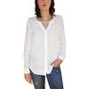 Posh Gear Donna Blusa Camicetta 100% Seta, Bianco, XS
