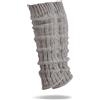 FEINSCHÖN Scaldamuscoli con lana di alpaca: morbidi scaldamuscoli/calici a costine, maglia grossa, scaldamuscoli di lana - morbidi, caldi e traspiranti, tortora/beige, Taglia unica
