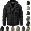 Generico Giacca Invernale Uomo Lungo, Giubbino Antivento e Impermeabile con Cappuccio - Elegante Parka con Cerniera e Fodera per Outdoor