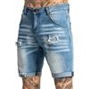 Oanviso Jeans Pantaloncini da Uomo Strappati Pantaloni Corti in Denim Casual Elasticizzati Shorts con Tasca Pantaloncini di Jeans Eleganti e Comodi Estiva Bermuda Pantaloncini A Blu Chiaro XL