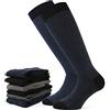 Citycalze Calze Uomo Lunghe in Caldo Cotone Righe + Fantasia - Made in Italy (Taglia 43-46, 3P Fantasia + 3P Righe)