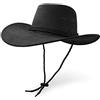UltraKey Cappello da cowboy, cappello da sole in finta pelle scamosciata, cappello da viaggio, cappello occidentale, protezione solare all'aperto