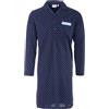 Henry Terre Camicia da notte da uomo Gustav a maniche lunghe con motivo a rombi, colletto camicia, piega addominale, tasca sul petto, taglia M-3XL, blu navy, 3XL