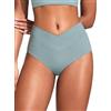 CRZ YOGA Taglio a V Vita Alta Bottom Bikini Chiaro-Grigio-AZ 42