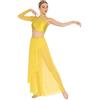 Chaoyinn Vestito La Danza Contemporanea Donna Ensemble con Spalla Nuda Camicetta E Pantaloncino La Danza Lirica Moderna