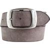 BELTINGER Cintura in morbido pelle bovina pieno fiore look vissuto 5 cm con doppia fibbia | cintura per jeans per uomo 50mm | cintura in pelle look vintage