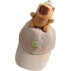MISUVRSE Cappello da baseball traspirante con design capibara per bambini attività all'aperto e viaggi, tutti i capibara animali abbinati