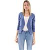 malito more than fashion Malito - Blazer da donna a manica lunga - Blazer in jersey tinta unita - Giacca corta basica - Blazer in felpa con zip - Tasche - Blazer aderente 6040 (Taglia S-XXL), blu jeans, L