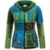 SHOPOHOLIC FASHION Giacca da Donna con Ricamo a Fiori, Taglio Pixie, con Cappuccio, Stile Etnico, Hippy