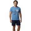 Henry Terre Pigiama corto da uomo, a maniche corte, in cotone, taglie forti M-5XL, colore: blu, taglia: 4XL
