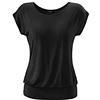 DOTIN T-Shirt Casual Donna Estate Maglietta Maniche Corte Camicia Casual Stampa Nero assoluto M