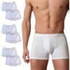 Intimo College College Boxer Uomo in Puro Cotone Jersey Premium Traspirante Prodotte in Italia Anallergiche Testate Contro i Cattivi odori Made in Italy 12/6/3 Pezzi (L, 6pz Bianco)