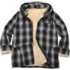 Generic Giacca da uomo autunnale e invernale casual con tasca in lana d'agnello con cerniera in materiale composito spesso cappotto camicia bottone, Nero , XL