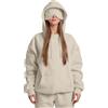 VPQILH Nuovo Felpa Donna con maschera per gli occhi, Felpe Donna con Cappuccio Sweatshirt in Tinta Unita Hoodie con Tasche Frontali e Tasche Nascoste Pullover per Viaggio con modalità Aereo, Sportiva Casual
