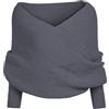 Icegrey Donna Inverno Caldo lavorata a Maglia Sciarpa dell'involucro Maniche Lunghe Crochet Spesso Scialle del Capo con il Manicotto, Grigio scuro