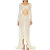 Geagodelia Maxi Sexy Trasparente in Tulle Abito da Spiaggia Slim Aderente per Foto Shooting Chic Alla Moda