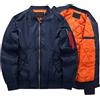 BEDSETS Giacca Bomber da Uomo con Collo Tondo Impermeabile MA-1 | Giacca Bomber | Giacca Militare con Multi Tasche, Blu, 6XL