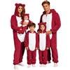 Fulidngzg Pigiama Intero Famiglia Natale in Flanella Caldo con Cappuccio e Orecchie a Gatto Tuta Intera Invernale Casa Pigiami Natalizi Coppia Fidanzati Divertente Coordinati Carnevale per Tutta La Famiglia