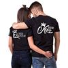For Love Matching Couple T-Shirt Her Queen His King, Maglietta da uomo e da donna, regalo per gli innamorati, 1 pezzo, Nero/King, L