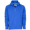 CHEMAGLIETTE! Felpa Da Lavoro Maglia Felpata Cotone Con Mezza Zip In Tinta Payper Miami +, Colore: Royal, Taglia: 2XL