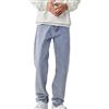 RUMAOZIA Jeans da uomo Baggy Y2K Jeans skateboard jeans con gamba larga Harajuku Denim Pants blu dritti jeans Trouser Streetwear Vintage Denim Pantaloni Hip Hop Pantaloni Straight Leg Jeans, M