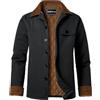 Harbrosrce Giubbotto Invernale Uomo Giacche con Fodera Imbottita Giacca Calde Padded Mac Coat Giacca Trapuntata Cappotto