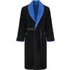 R Revise Accappatoio da uomo Revise RE-859 - con fibra di bambù - Accappatoio per sauna, Nero e blu, XXL
