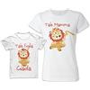 Bulabadoo Coppia T-Shirt Mamma e Figlia - Donna e Bambina - Nome Personalizzabile - Tale Mamma Tale Figlia - Leoni e Leonesse - Bacchetta Magica - Stampa Cartoon Simpatica per Femminuccia