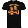 DrMugCollection Maglietta Goonies Chocolate - Slot e Gordi - Divertente maglietta retrò per fan degli anni '80, Nero , M