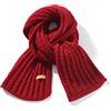 ORANZT Sciarpa lavorata a maglia Sciarpa lunga morbida invernale lavorata a maglia Sciarpa di Pashmina moda tinta unita, Rosso (vino rosso), taglia unica