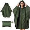 Jokureao Poncho impermeabile impermeabile con borsa per il trasporto, abbigliamento antipioggia antivento per uomo e donna, leggero e compatto per ciclismo, viaggi, trekking, impermeabile