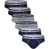 Sergio Tacchini Slip da Uomo in Cotone bielastico, Art. 9001 Pacco da 6 Multicolore XXL