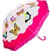 VON LILIENFELD® Ombrello Farfalle Bambini Ragazzi Ragazze Leggero Stabile Colorato Butterfly Fino a 8 anni