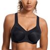 SYROKAN Reggiseno Sportivo Massimo Sostegno Nero 2 6H