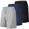 Liloak, Pantaloncini da uomo multipack da 17,8 cm, in cotone, casual, atletica, palestra, maglia con tasche, morbidi pantaloncini da pigiama