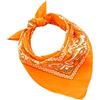 JOPHY & CO. BANDANA 100% cotone SET da 3/5/10 per Donna Uomo Bambini Unisex Tinta Unica e/o con Motivo Paisley COD. A644 (Set 20 pz, Paisley, Zucca)