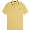 Fred Perry Polo da uomo a maniche corte, M3600, giallo, verde, bianco, L