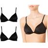 Generico 2 Reggiseno Triangolo Imbottito Avocado Senza Ferretto in Microfibra con Coppe Preformate Senza Cuciture Spalline Doppie Regolabili 2 Pezzi