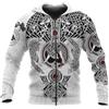 yayoitimes Felpa con Cappuccio Totem Armatura Vichinga da Uomo, Giacca con Cerniera Medievale Valhalla Lupo Celtico Nordico 3D Print, Cappotto Sportivo All'aperto Primaverile e Autunnale Pagano